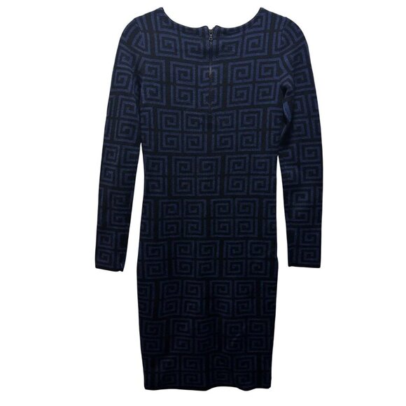 Alice+Olivia Womens Nadia Greek Key Geometric Merino Wool Sweater Dress Size XS - Picture 2 of 8